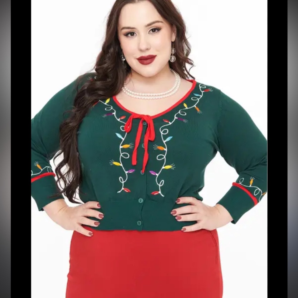 Unique Vintage Christmas light bulb cardigan